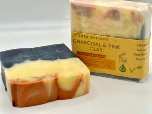 Charcoal and Pink Clay Soap