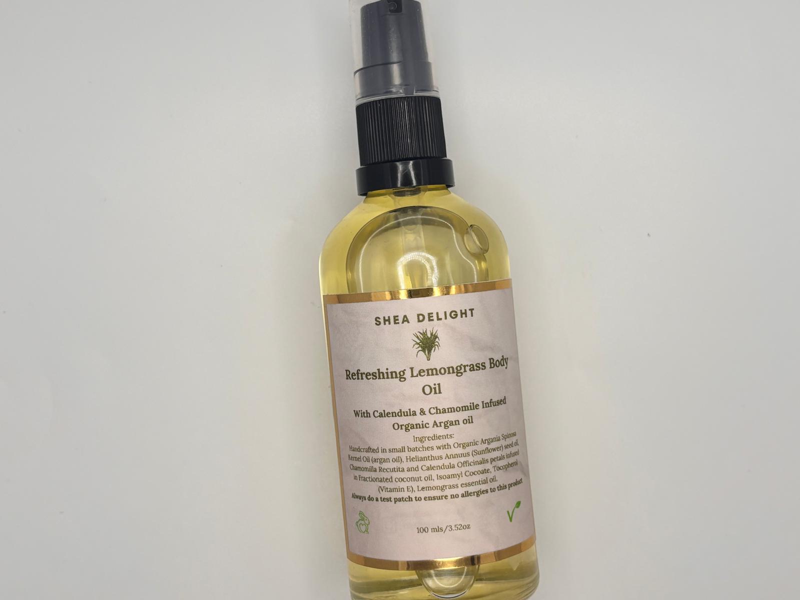 Calendula & Chamomile Infused Argan Body Oil – Shea Delight